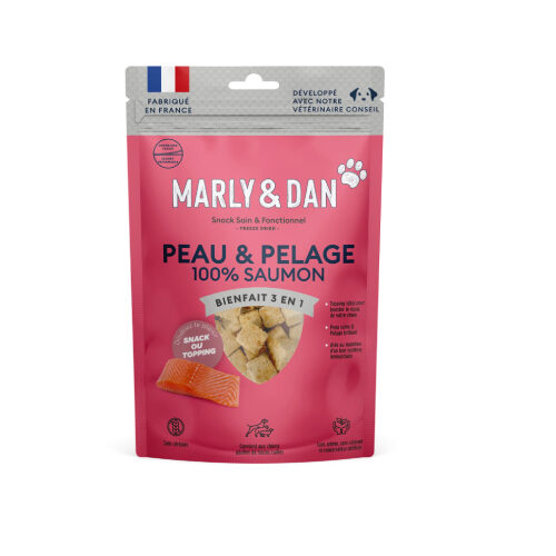 Friandises "Peau & Pelage" 100% saumon pour chat sans céréales - Marly & Dan