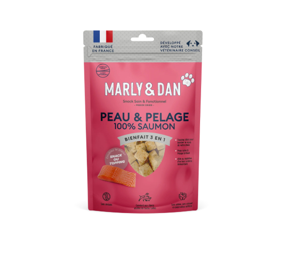 Friandises "Peau & Pelage" 100% saumon pour chat sans céréales - Marly & Dan