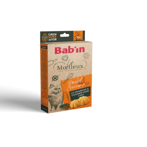 Bab'in Le Moelleux pour chat au poulet curcuma