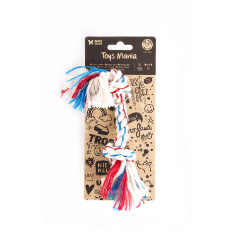 Jouet corde tricolore chien