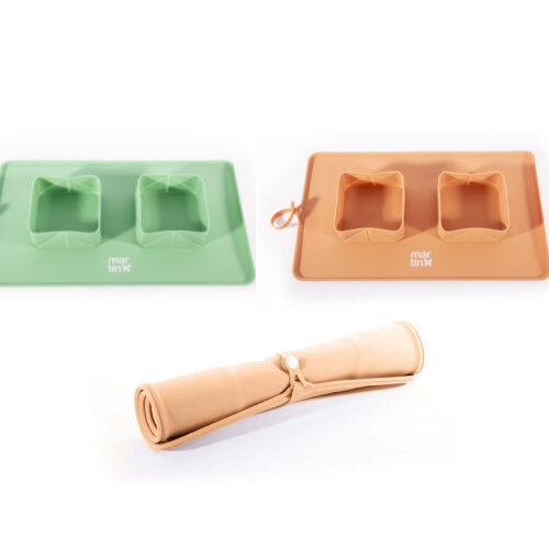 Gamelle double pliable voyage pour chat, chien, 600ml