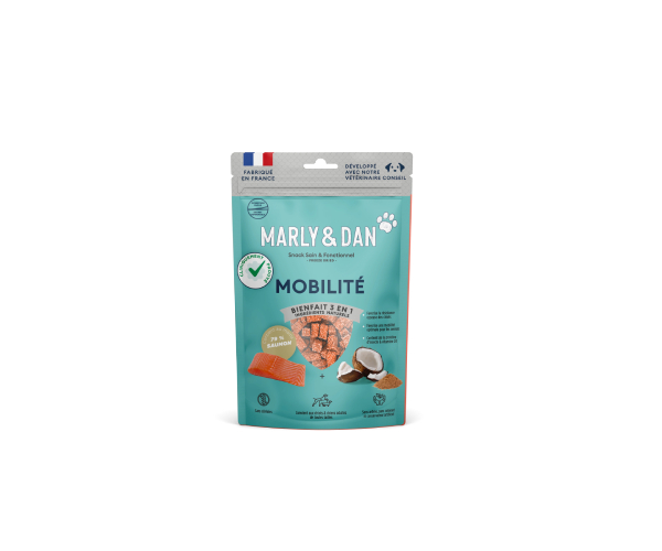 Friandise Mobilité 79% saumon sans céréales pour Chien, Marly & Dan