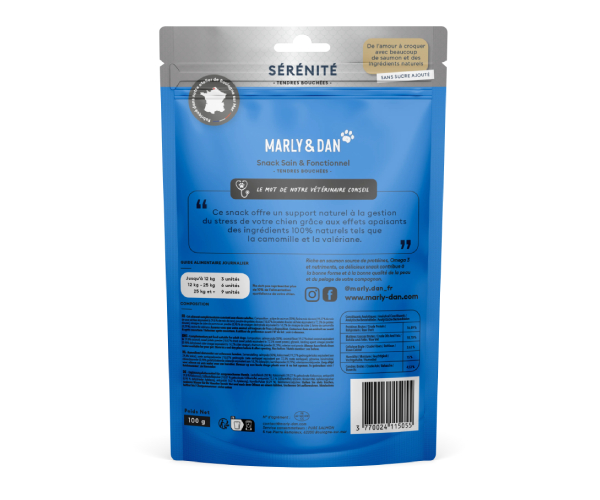 Friandise Sérénité sans céréales pour Chien, Marly