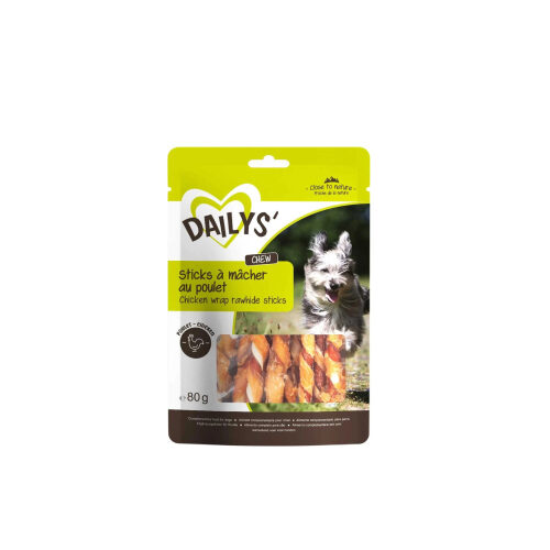 Friandise Sticks à mâcher au poulet pour chien