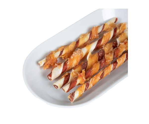 Friandise Sticks à mâcher au poulet pour chien tranche