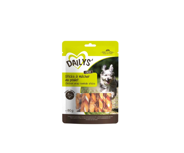 Friandise Sticks à mâcher au poulet pour chien