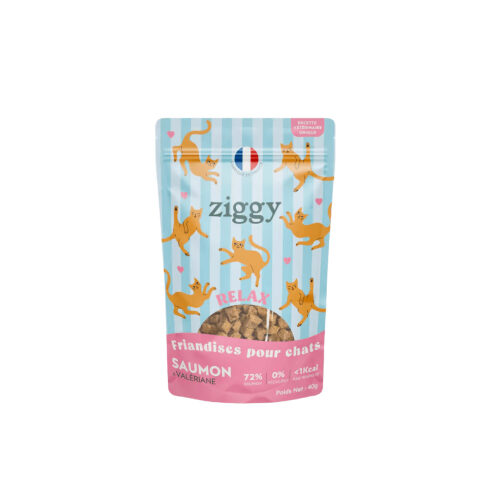Friandise chat Relax Saumon et Valériane 40g, Ziggy