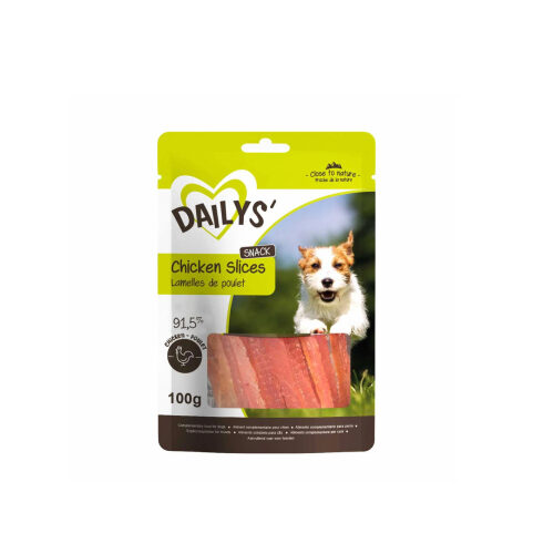 Friandises 100% Naturelles Tendres Lamelles de Poulet pour chien