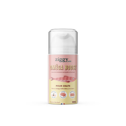 Huile Oméga Boost pour chat au Poissons et Algues, Ziggy