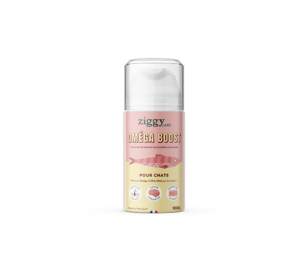 Huile Oméga Boost pour chat au Poissons et Algues, Ziggy