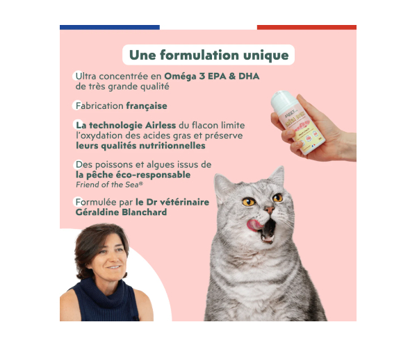Huile Oméga Boost pour chat au Poissons et Algues