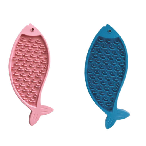 Tapis Léchage Poisson chien et chat en silicone 29cm