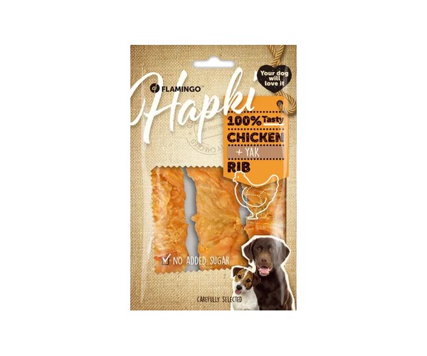 Friandise pour chien Hapki Cote Poulet Yak 100g pour Packaging - Dakar - Sénégal