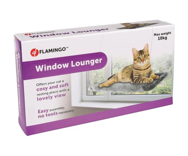 Hamac Fenetre Rectangle Gris pour Chat Packaging - Dakar - Senegal