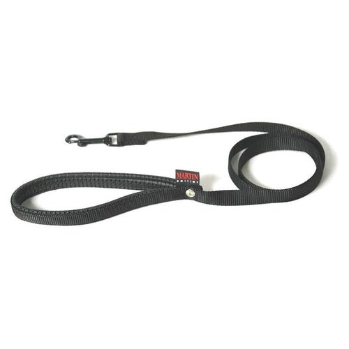 Laisse pour chien nylon confortable noir Martin Sellier 2,5x120cm poignée matelassée mousse Dakar, Sénégal