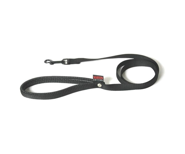 Laisse pour chien nylon confortable noir Martin Sellier 2,5x120cm poignée matelassée mousse Dakar, Sénégal