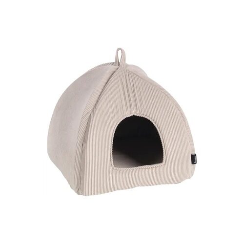 Panier Igloo pour Chat Flamingo Minoe en Velours Côtelé - Beige dakar, Sénégal
