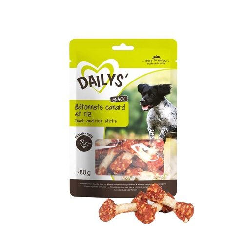 Friandises pour Chien Batonnets Canard et Riz Dailys 80g, Dakar, Sénégal