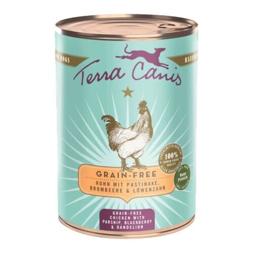 Pâtée pour chien Dakar, Sénégal; Terra Canis Grain-Free Poulet, panais et mûre 400g
