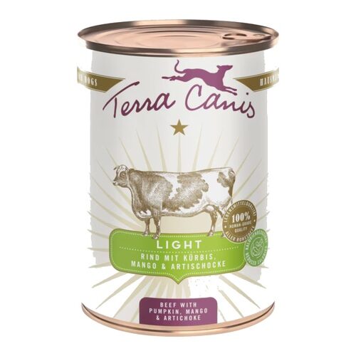 Pâtée pour chien Terra Canis Light Bœuf, potiron et mangue 400g