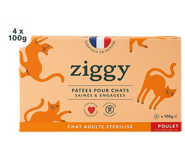 patee pour chat de la marque ziggy