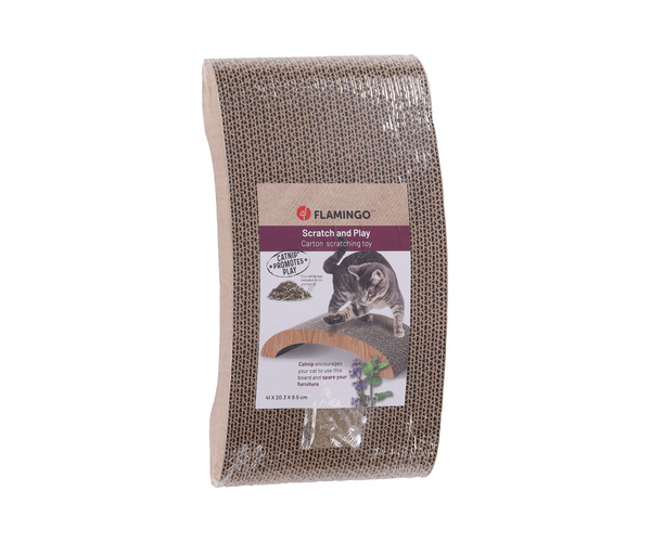 Griffoir Chat Carton Pont Mawimbi Flamingo 41 cm – Image 2
