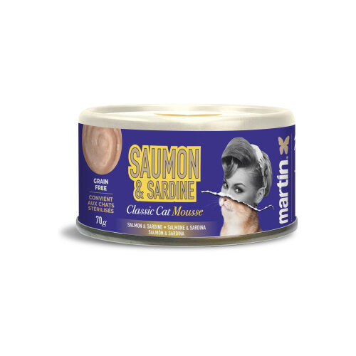 Mousse Chat Sans Céréales Saumon et Sardine Martin 70 g, Dakar, Sénégal