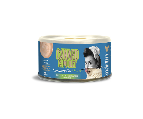 Mousse Chat Sans Céréales Immunity Canard et Poulet Martin 70 g, Dakar, Sénégal