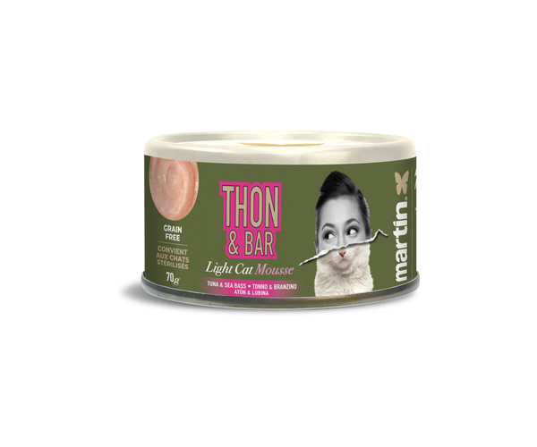 Mousse Chat Sans Céréales Light Thon et Bar Martin 70 g, Dakar, Sénégal