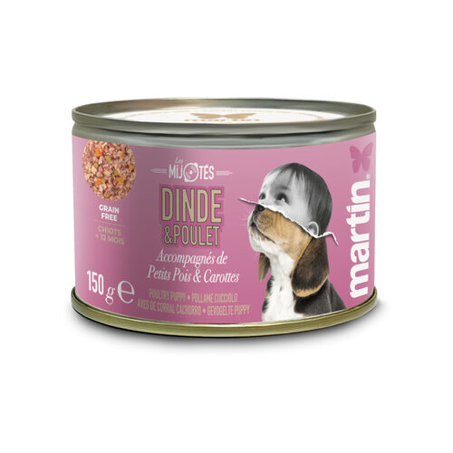 Pâtée pour Chiot Martin, Mijoté de Dinde Sans Céréales 150 g, Dakar, Sénégal