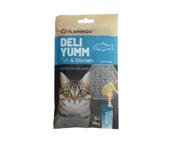 Friandises pour Chat, Deli Yumm Peau et Pelage Brillant au Poisson et Poulet, 5 sticks; Dakar, Sénégal